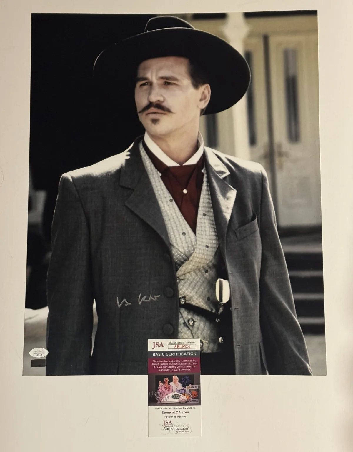 Val Kilmer — Val Kilmer Signed Tombstone Doc Holliday Signed 16x20 Photo Autographed JSA COA, image 2
