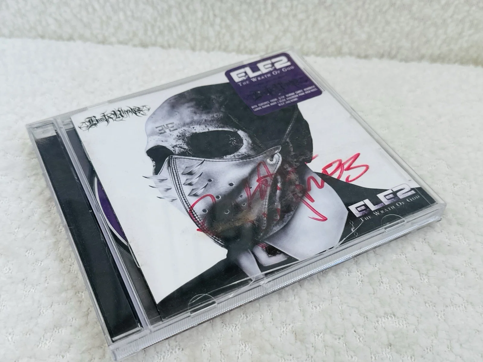 BUSTA RHYMES ELE2 EXTINCTION LEVEL EVENT 2 SIGNED DISC DC W/ CASE, image 2