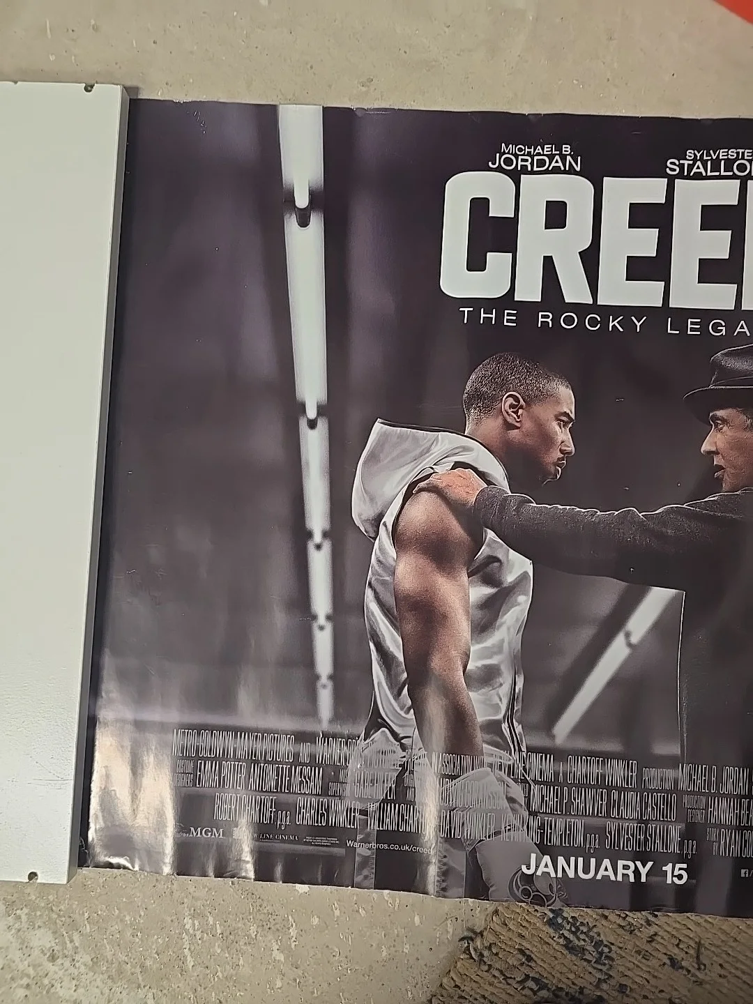 Creed UK Cinema Quad Rolled Poster Sylvester Stallone Michael B. Jordan 2015, image 2