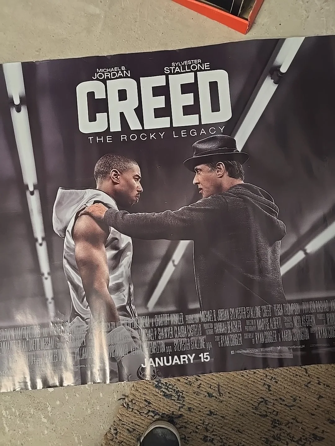 Creed UK Cinema Quad Rolled Poster Sylvester Stallone Michael B. Jordan 2015, image 3
