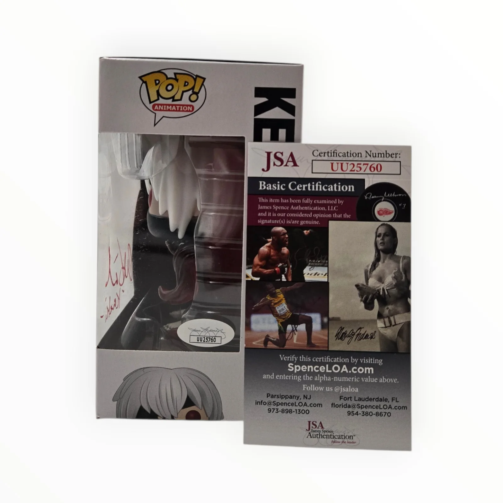 Austin Tindle — Ken Kaneki Signed Funko Pop Tokyo Ghoul Austin Tindle Anime Autograph JSA COA 60, изображение 2
