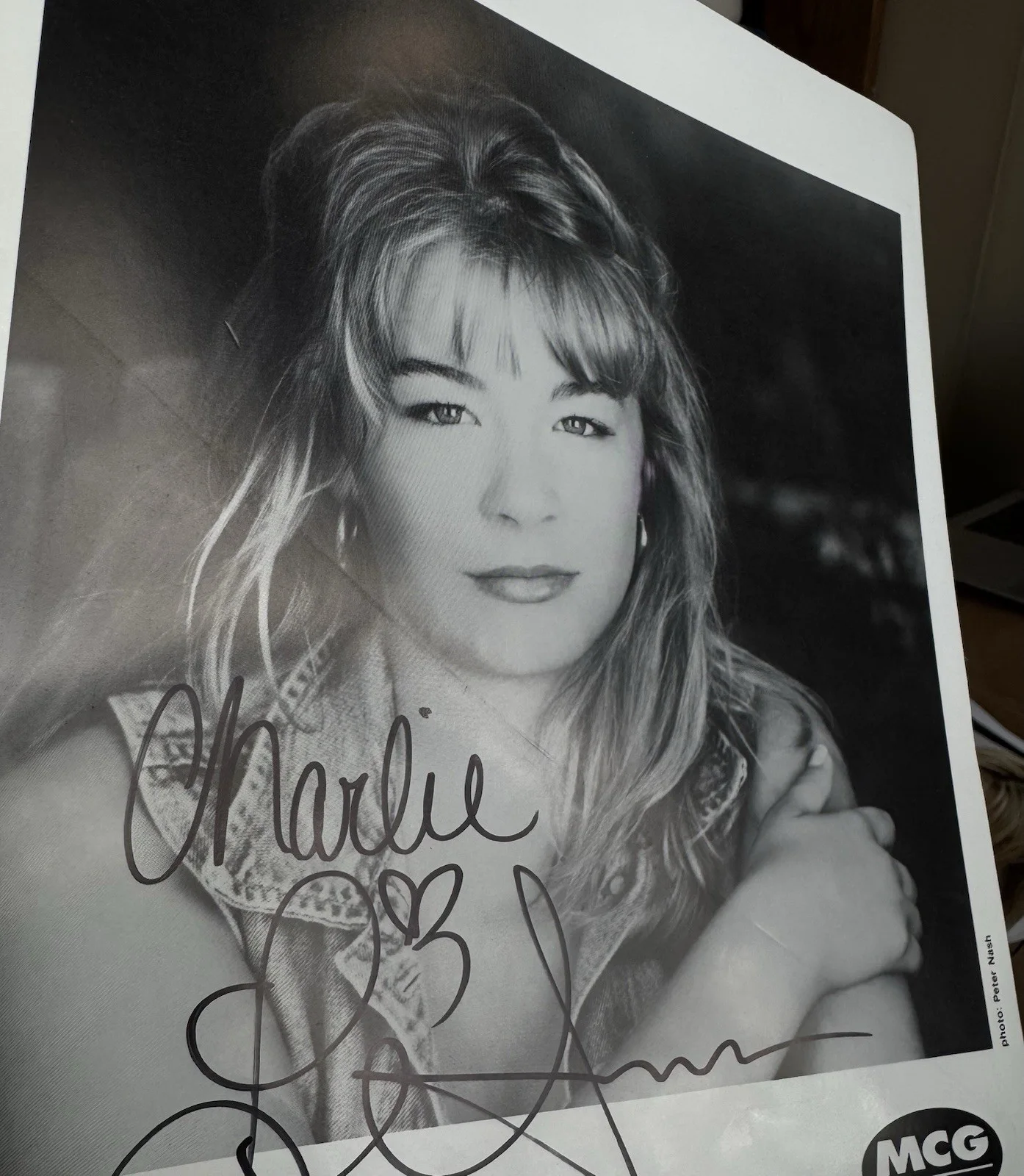 LeAnn Rimes Signed 8x10 Promo Photo Blue CD Era Autograph, изображение 3