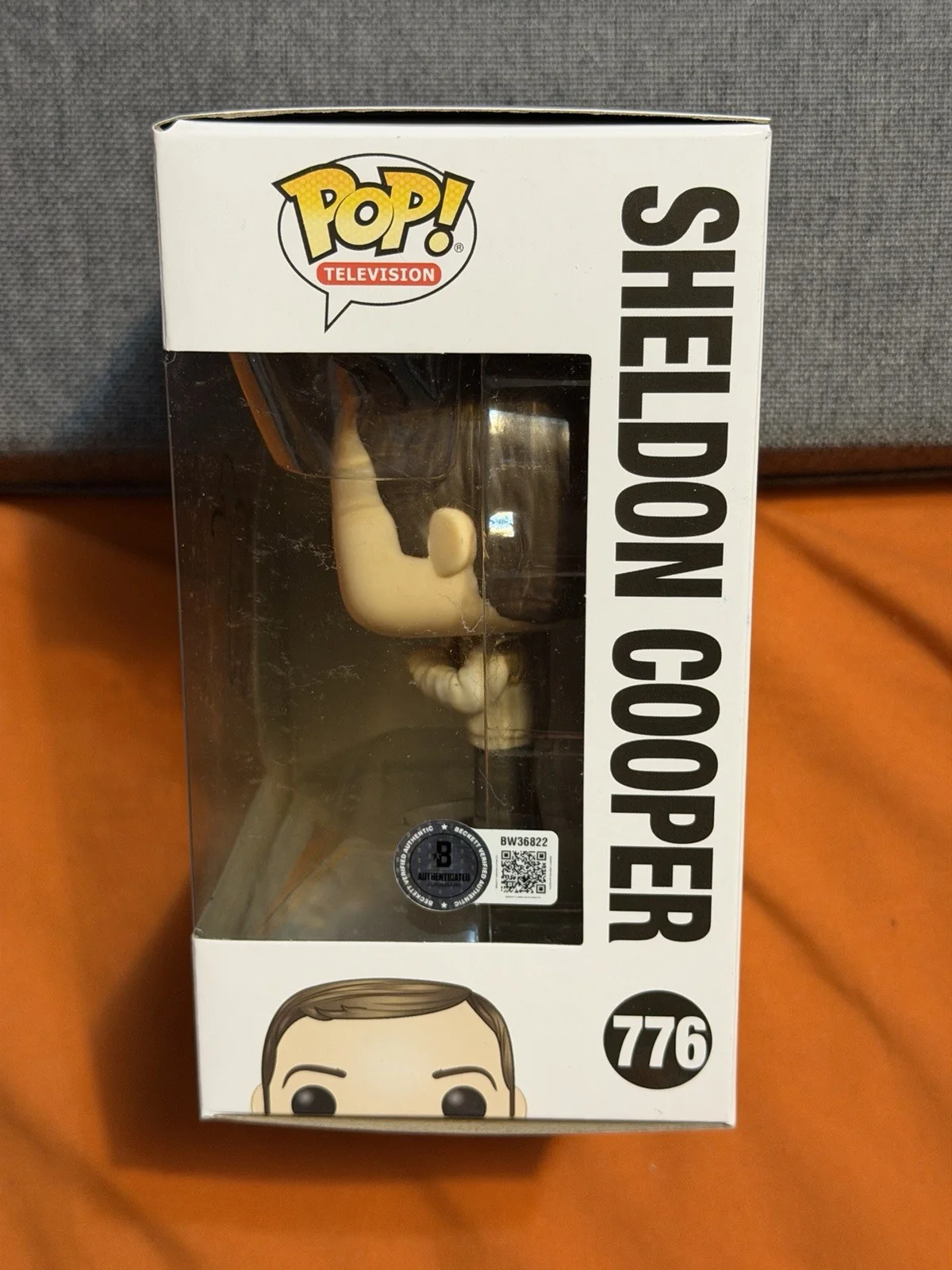 Jim Parsons — Jim Parsons Signed Sheldon Cooper Funko Pop Big Bang Theory Auto Beckett COA, изображение 2