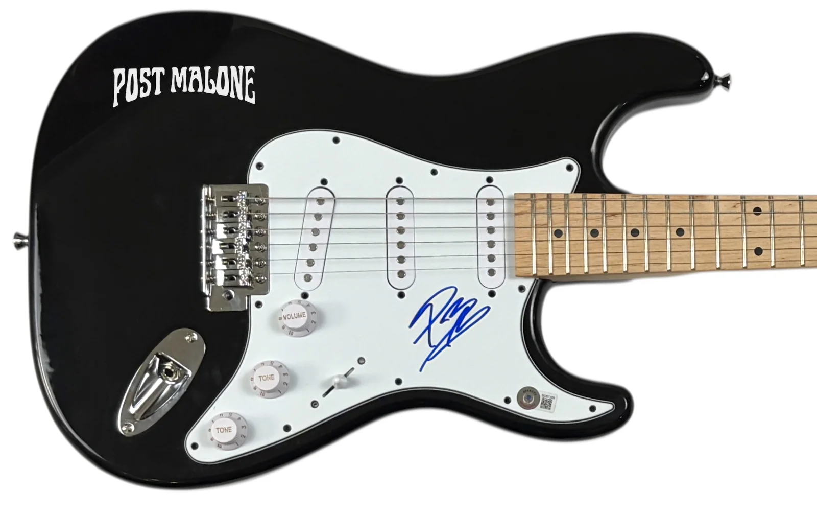 Post Malone Signed Autograph Electric Guitar Austin Post F-1 Trillion Beckett, изображение 2