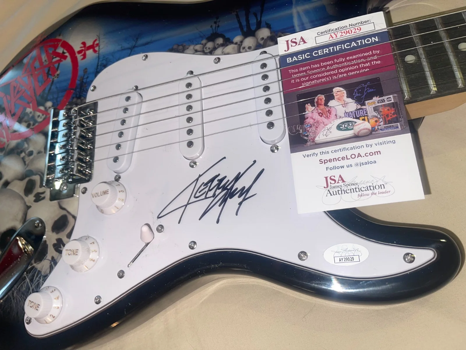 Kerry King Slayer Reign In Blood Signed Electric Guitar Autographed JSA Proof, image 4