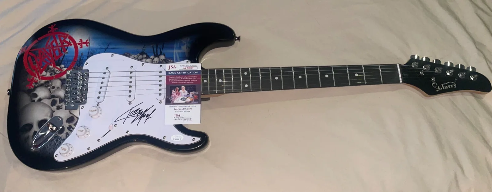Kerry King Slayer Reign In Blood Signed Electric Guitar Autographed JSA Proof, image 5