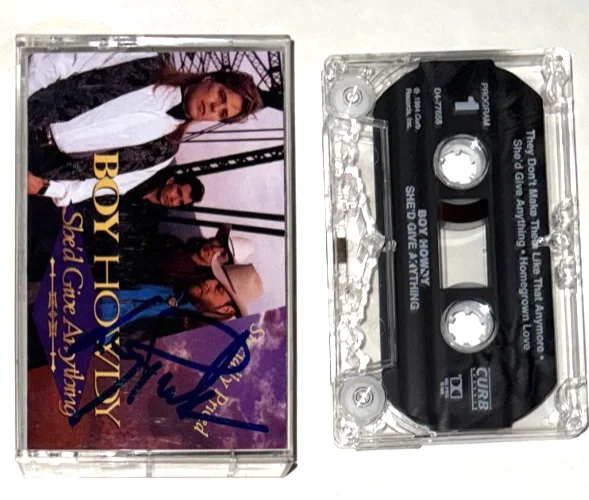 Boy Howdy band hand SIGNED Cassette Lot Howdywood & Shed Give Anything COA, изображение 5