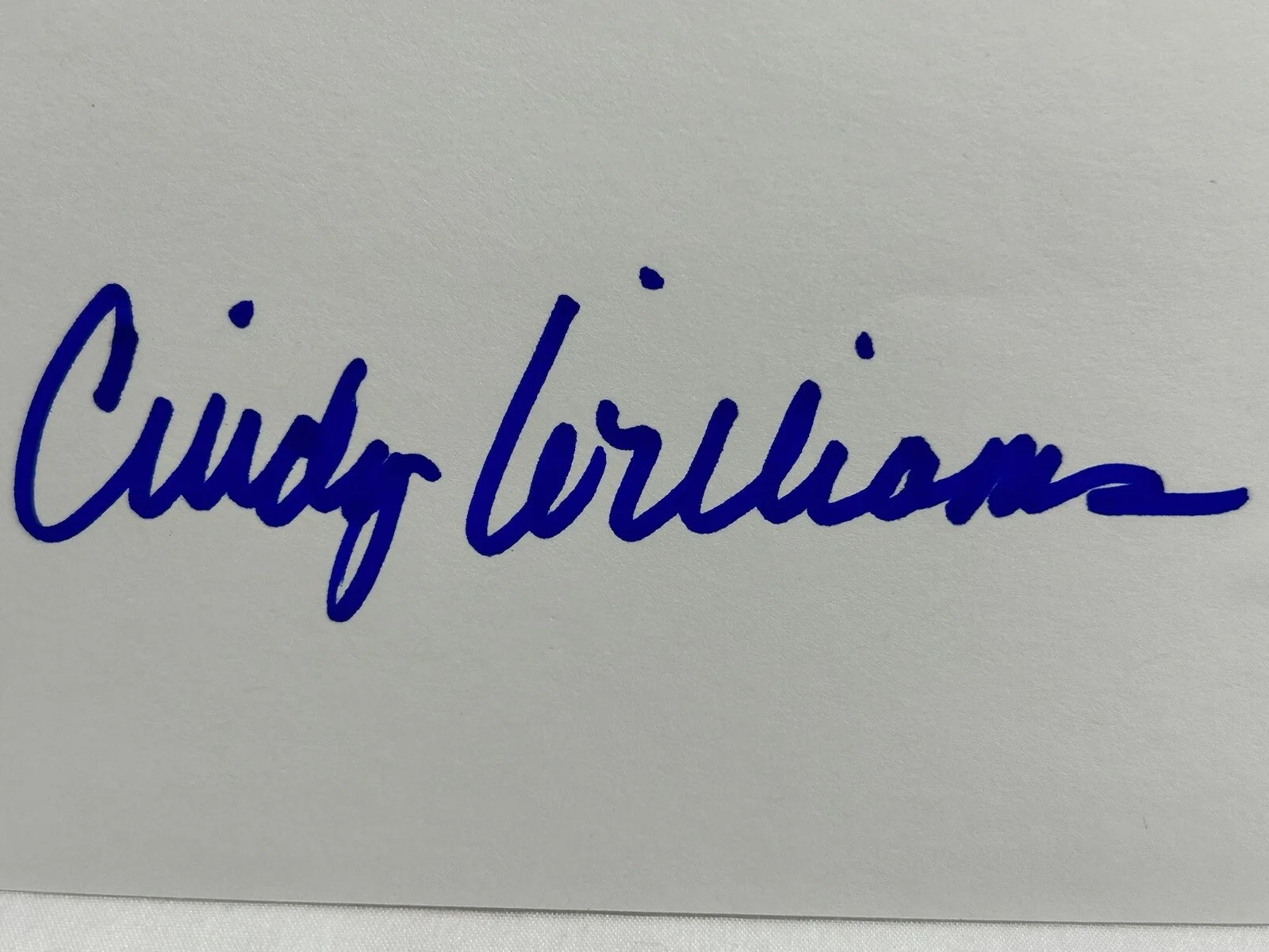 Cindy Williams — Cindy Williams American Actress Producer B/W Picture & Signature Index Card, изображение 4