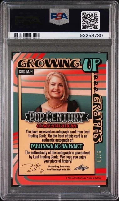 melissa joan hart — 2023 Melissa Joan Hart Metal Pop Century Auto Growing Up Silver Crystal /10 PSA, изображение 2