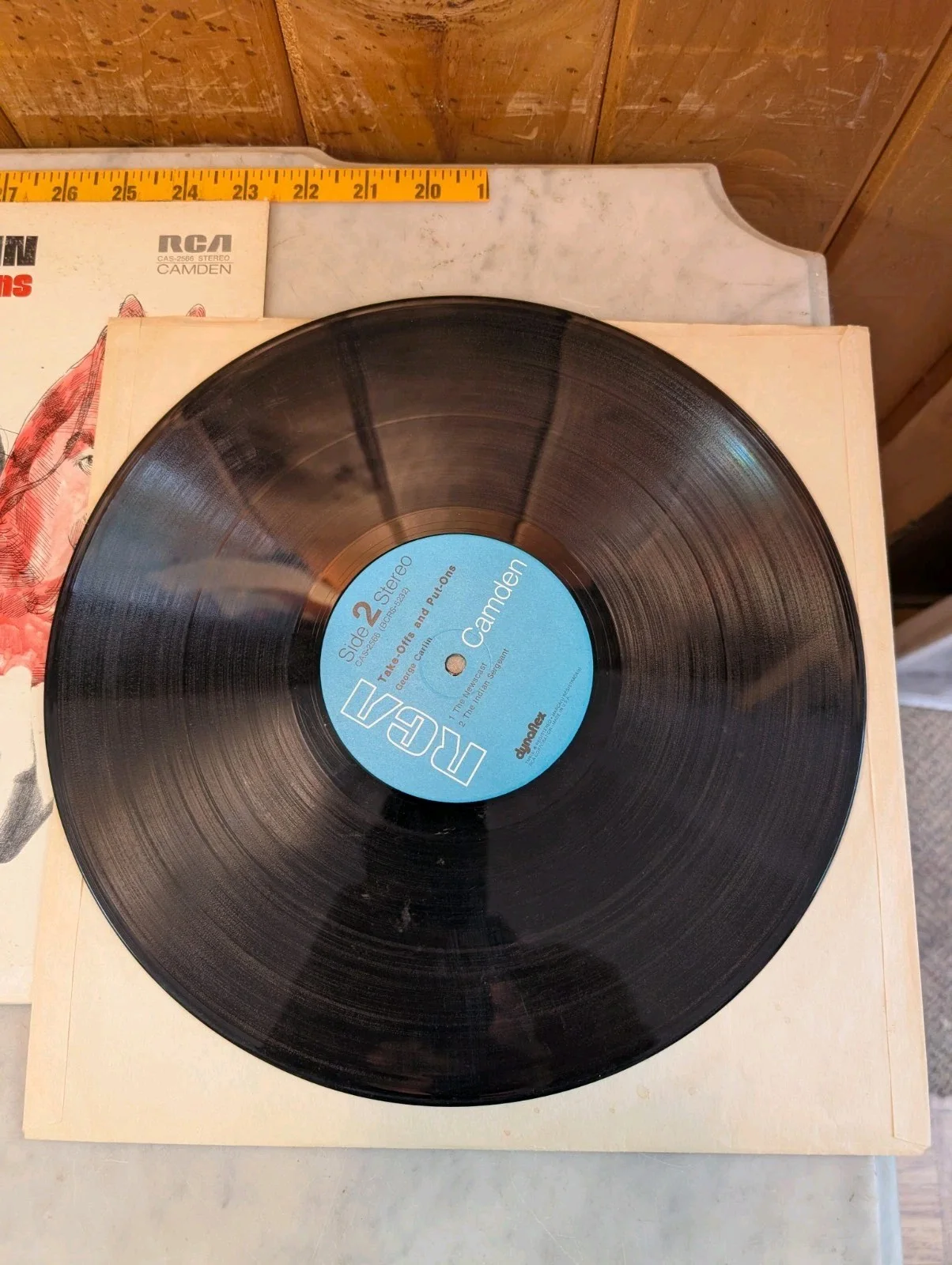 SIGNED George Carlin Take-offs & Put-ons Record Album With Show Tickets, изображение 5