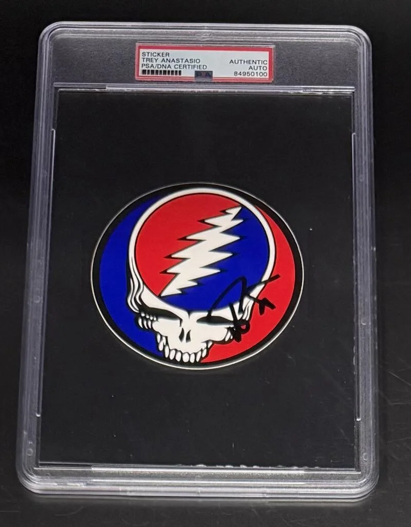 Trey Anastasio — Trey Anastasio Phish Signed Autograph PSA/DNA Slabbed Grateful Dead Sticker