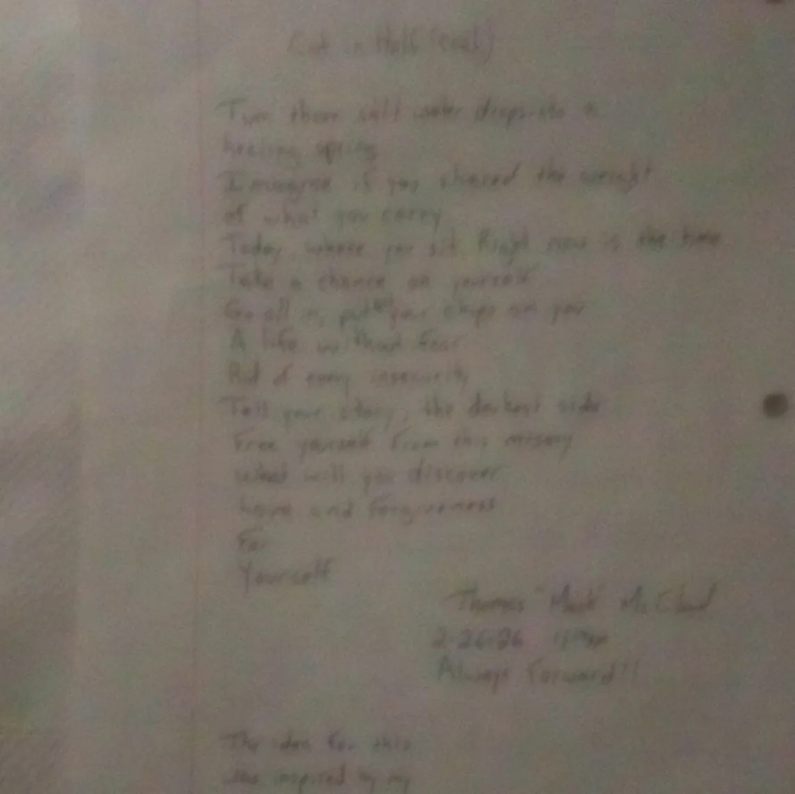 Thomas Mark Michael — Thomas Mack McCloud Original Signed Poetry, image 2