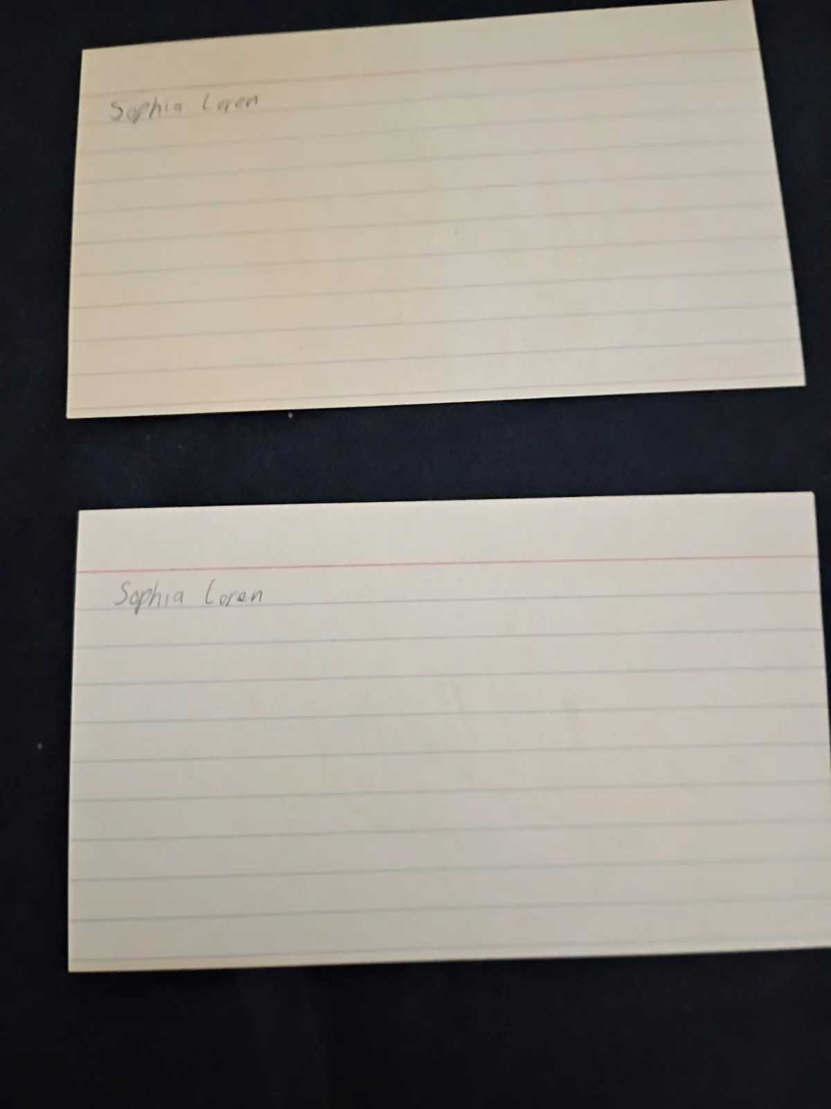 Sophia Loren Signed Lot Photo & 2 Autographed Index Cards, image 5