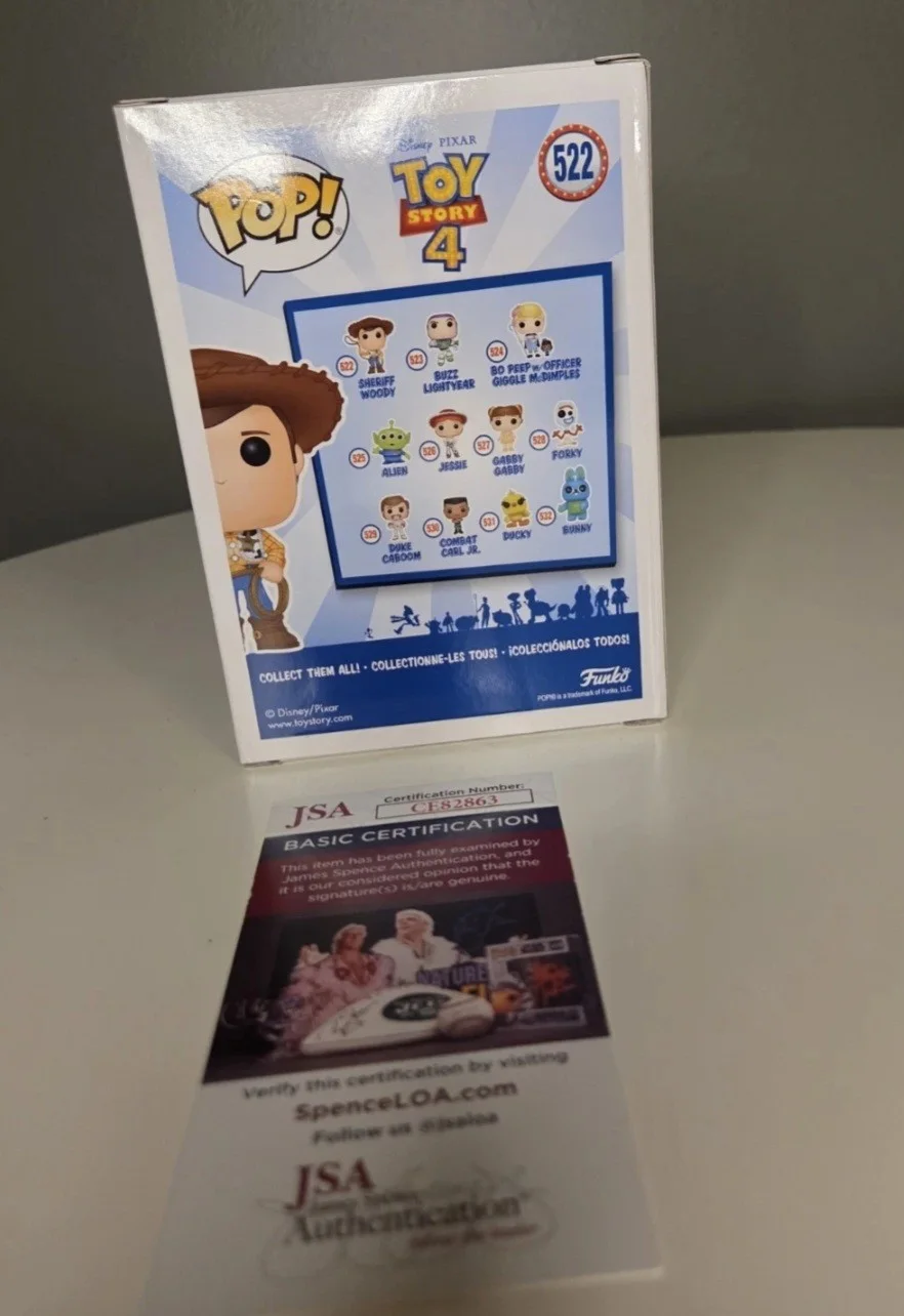 Tom Hanks Signed "Toy Story 4" #522 Sheriff Woody Funko Pop! Vinyl Figure (JSA), изображение 2