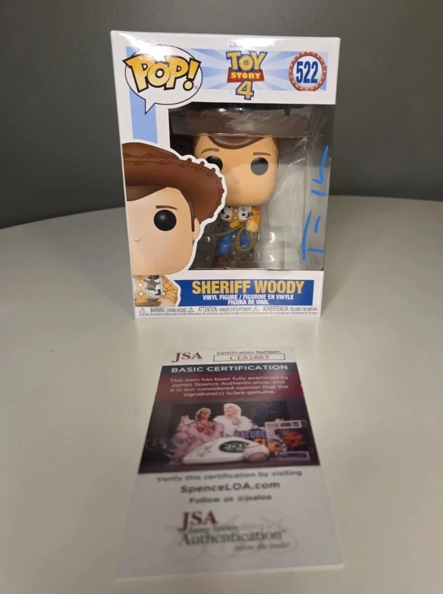 Tom Hanks Signed "Toy Story 4" #522 Sheriff Woody Funko Pop! Vinyl Figure (JSA), изображение 4