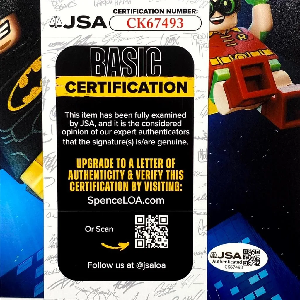 Will Arnett signed Lego Batman Movie 11x14 Photo Poster autograph (B) ~ JSA, изображение 4