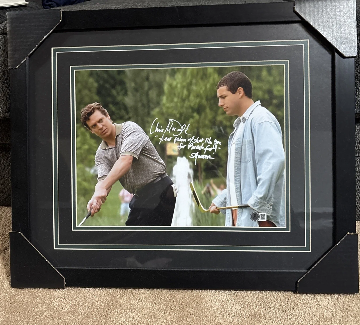 Christopher McDonald — Shooter McGavin Autograph And Inscription Framed 16x20 Poster, изображение 2