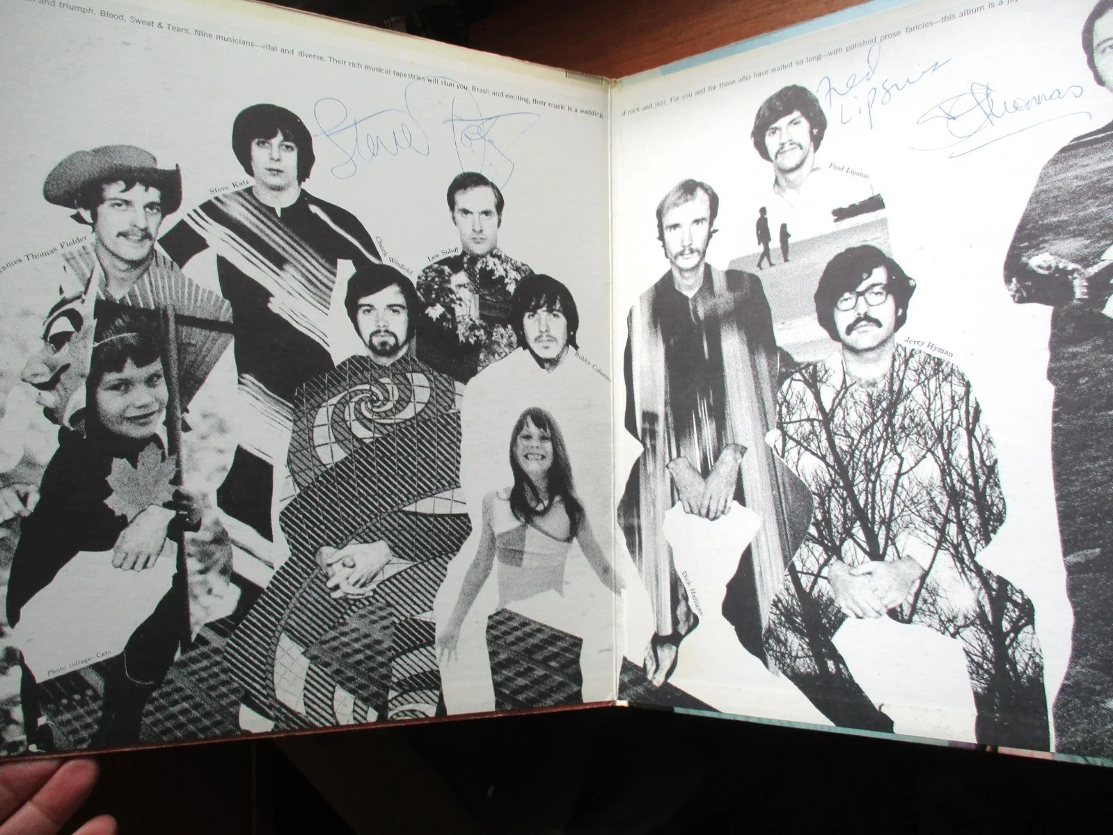 Blood Sweat Tears Signed Katz Lepsius Thomas LP & Notes John Gilliland, image 3
