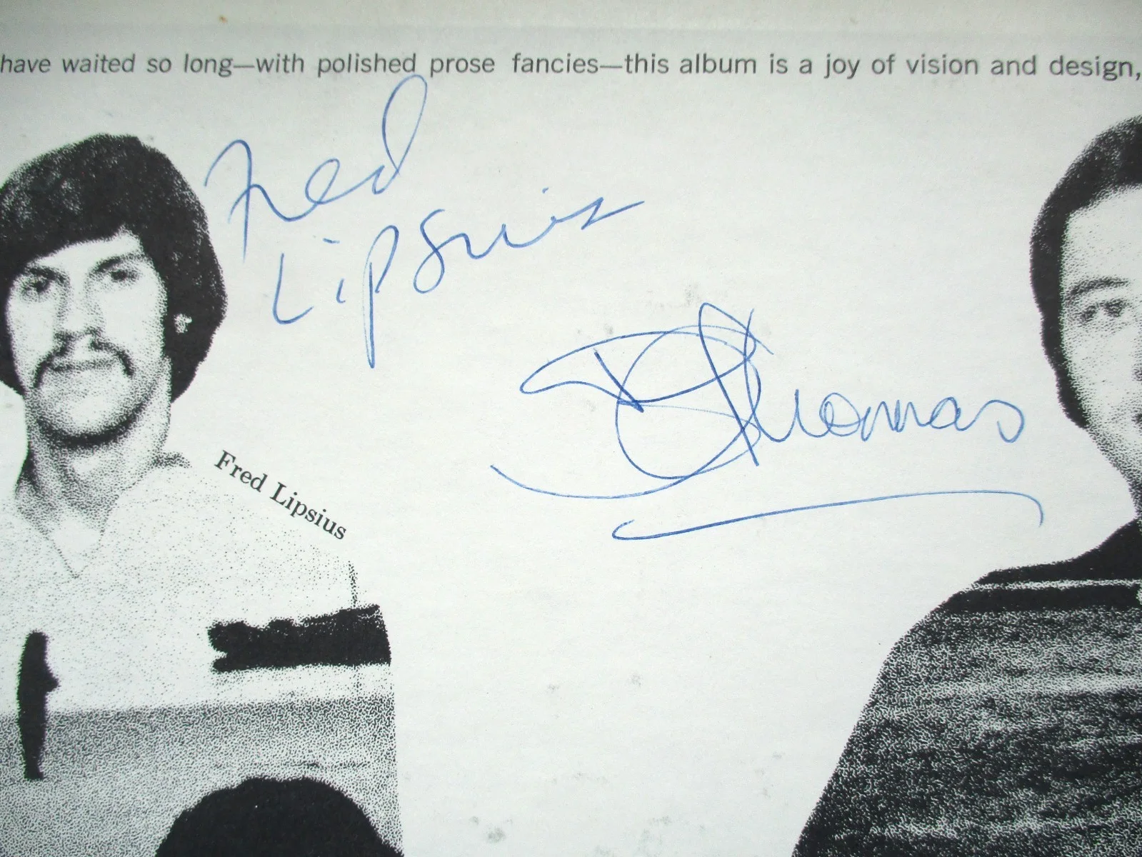 Blood Sweat Tears Signed Katz Lepsius Thomas LP & Notes John Gilliland, image 4