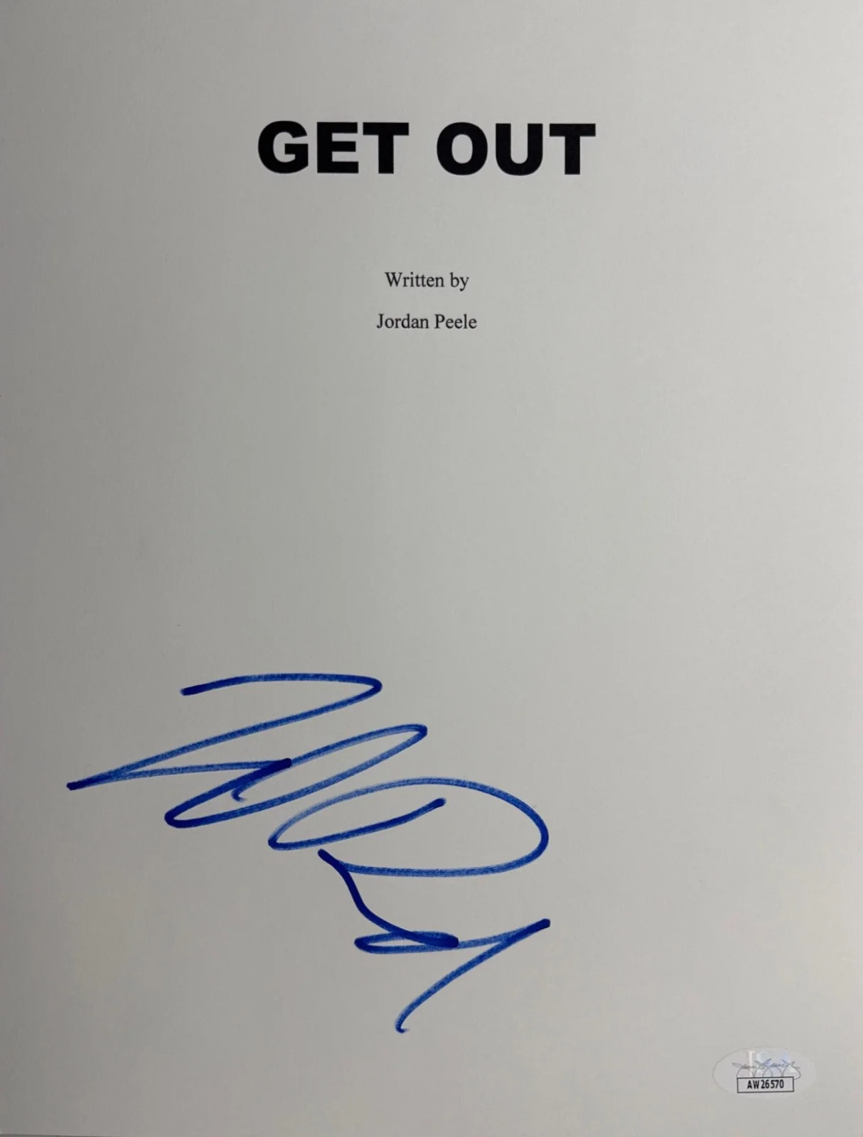 Lil Red Howery — Lil Rel Howery Signed 8x10 Get Out Script Cover Only JSA AW26570, image 2