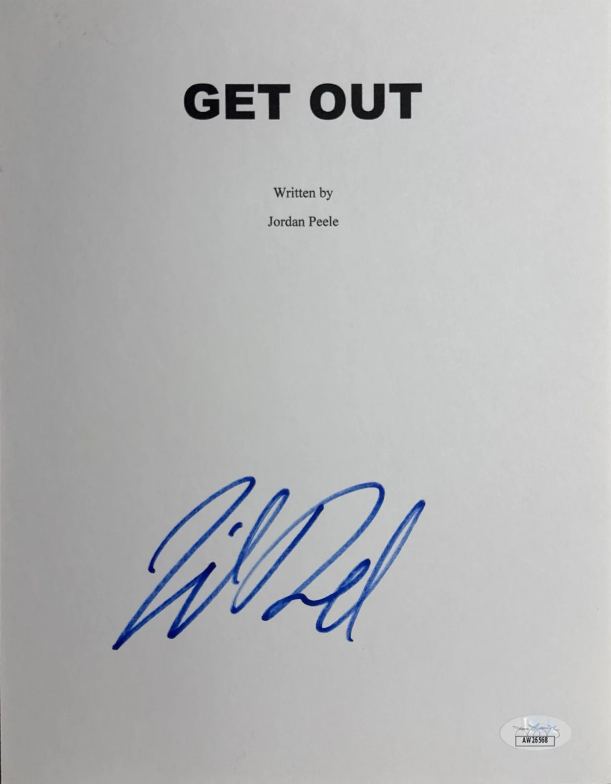 Lil Red Howery — Lil Rel Howery Signed 8x10 Get Out Script Cover Only JSA AW26568, image 2