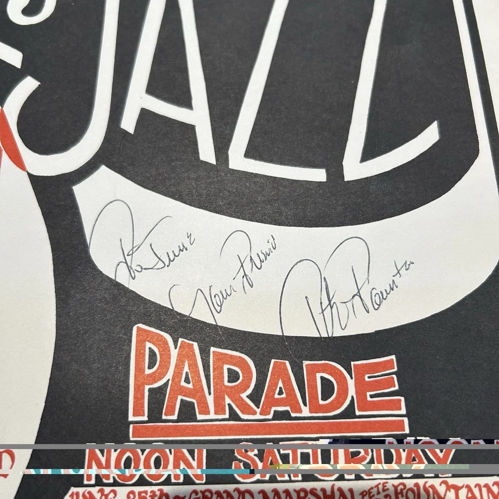 Pete Fountain Merl Koch Signed 1983 Carnival Of Jazz Poster 15x20 RWP2 VP, изображение 2