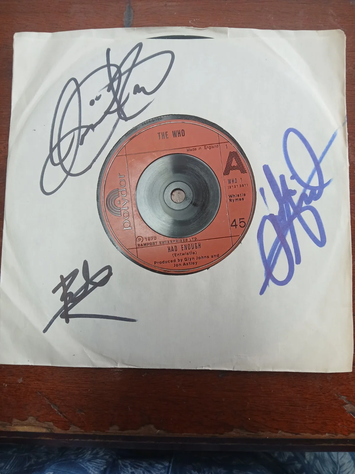 The Who Signed Who Are You Record, image 2