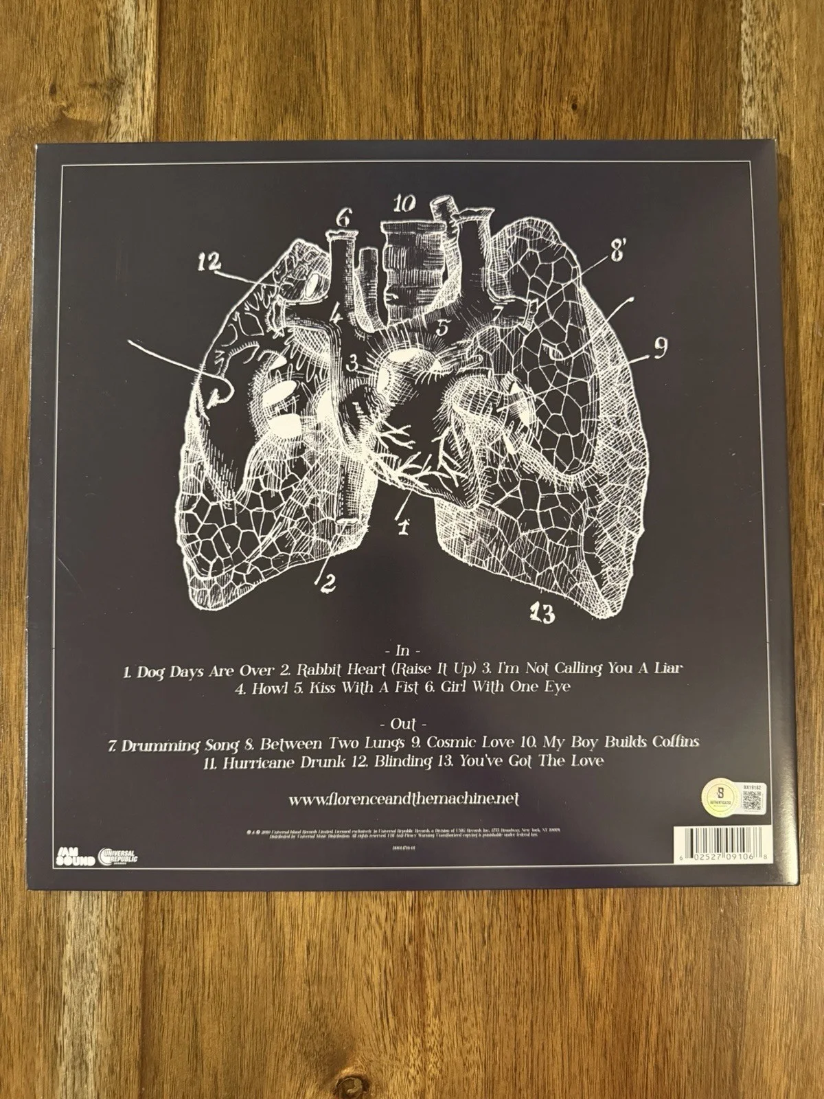 Florence Welch ‘Florence + The Machine’ Signed Vinyl Album ‘Lungs’ Beckett, image 2