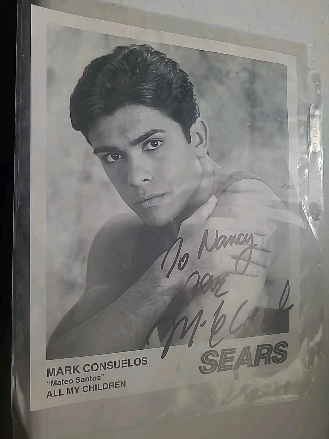Mark Conseulos — Mark Consuelos Signed Sears Promo Photo All My Children Autograph COA Actor Pic, image 2