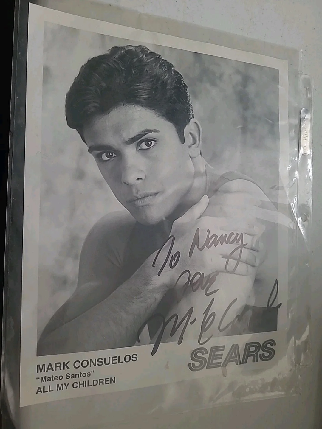 Mark Conseulos — Mark Consuelos Signed Sears Promo Photo All My Children Autograph COA Actor Pic, image 3