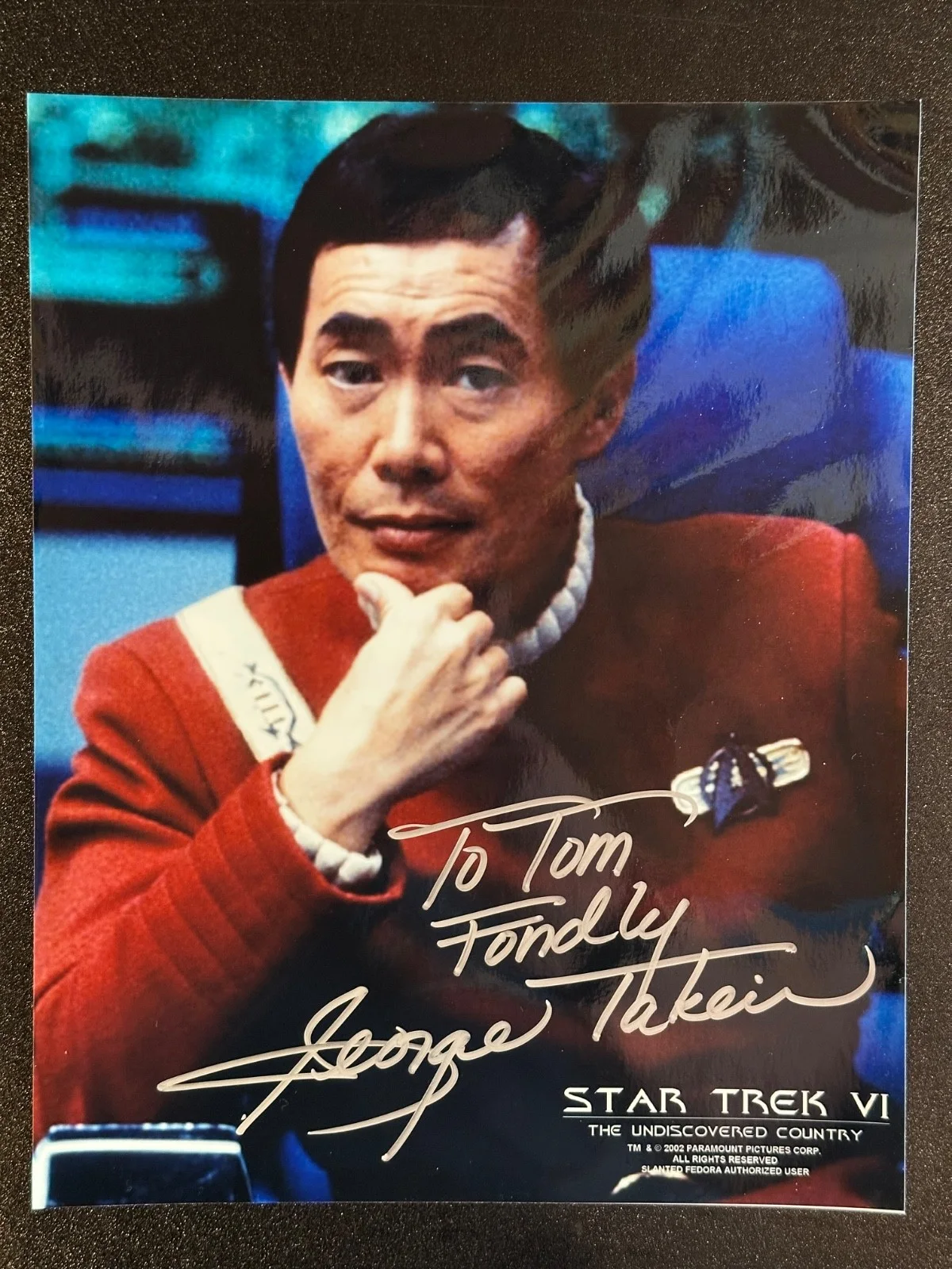 George Takei — George Takei Sulu Star Trek VI Autographed Signed PERSONALIZED 8x10 NO CERT.