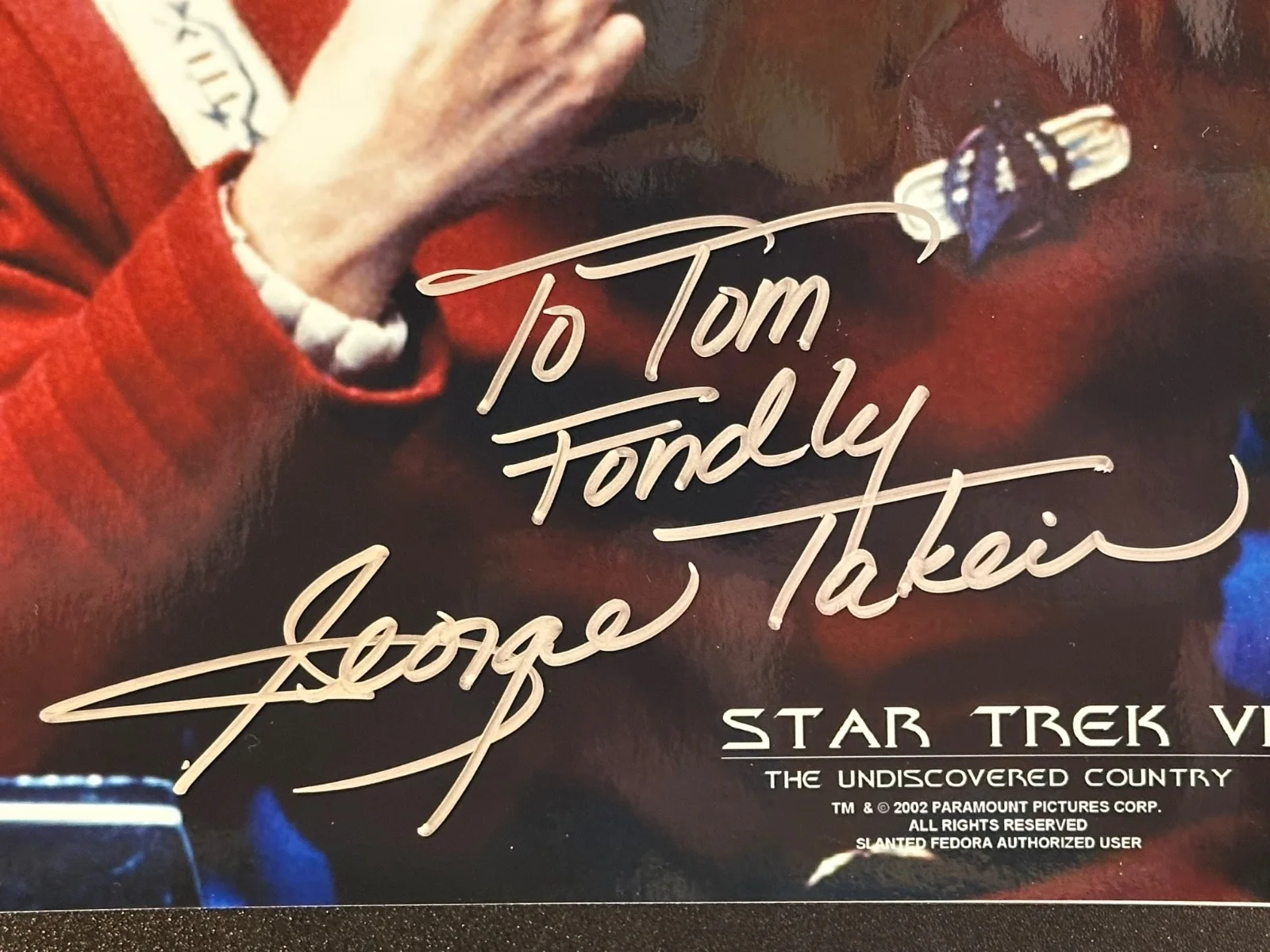 George Takei — George Takei Sulu Star Trek VI Autographed Signed PERSONALIZED 8x10 NO CERT., image 2