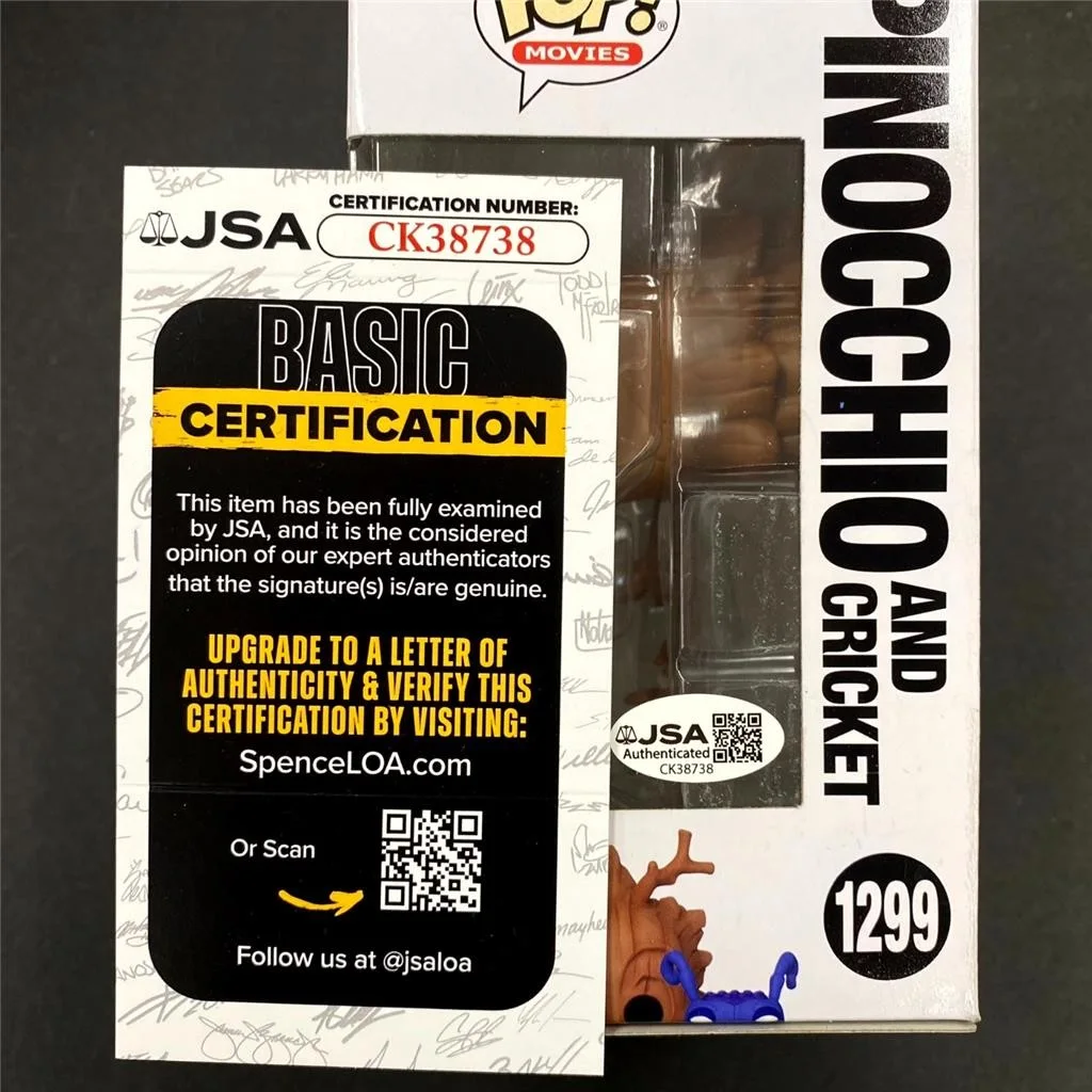 Guillermo Del Toro signed Pinocchio Funko Pop! Figure 1299 autograph ~ JSA, изображение 4