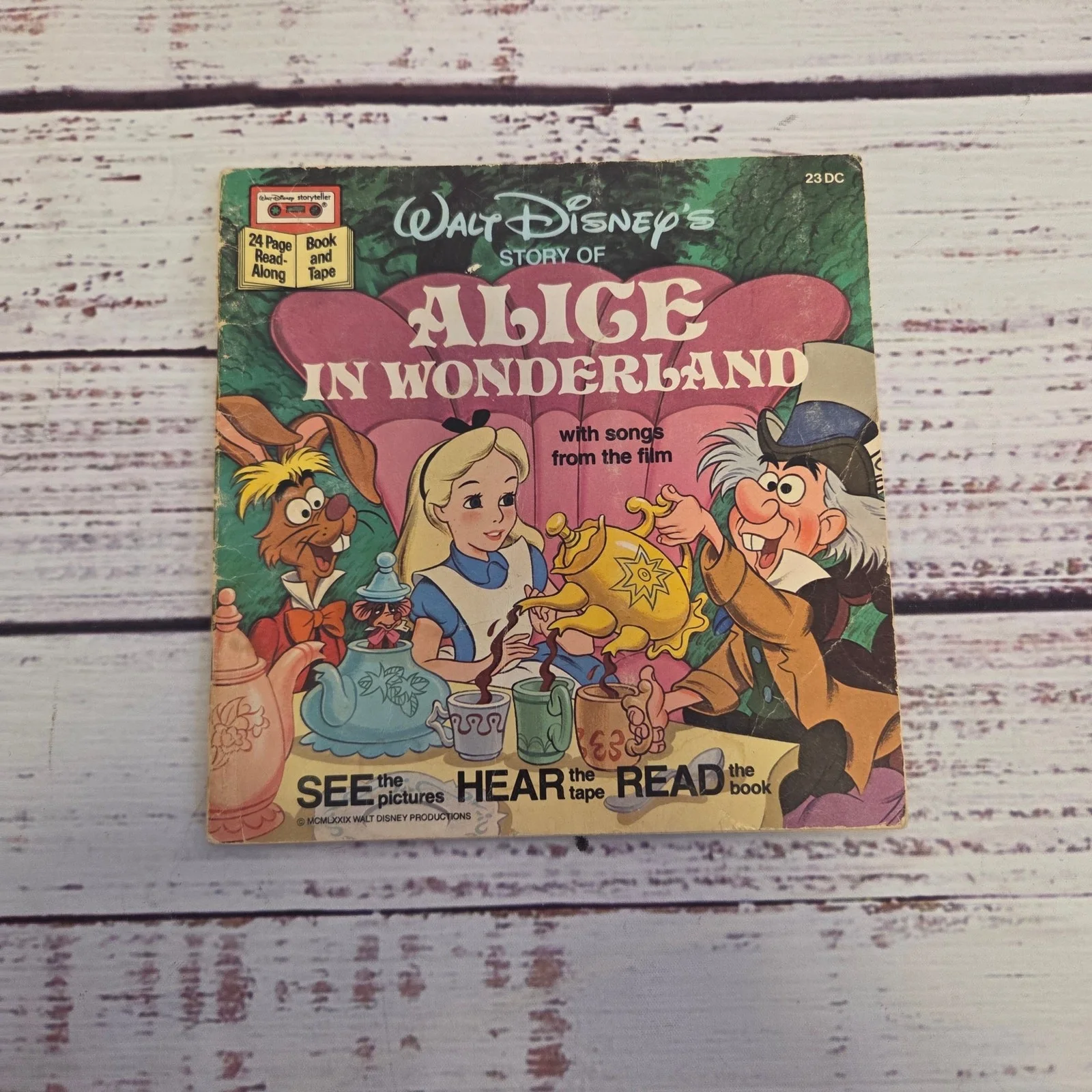 Vintage Disney See Hear Read 5 Book Lot w/2 Cassette Tapes, image 4