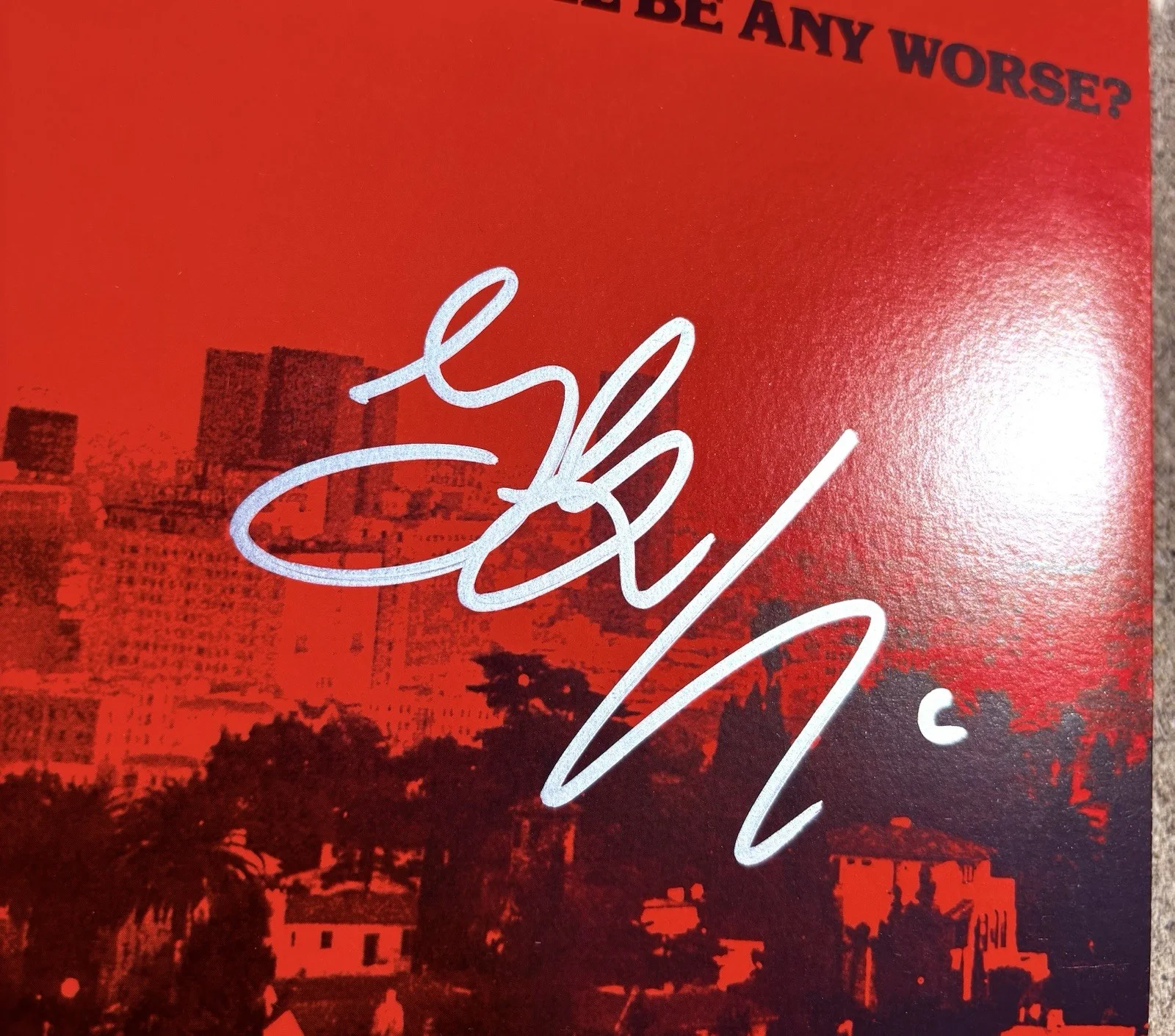 BAD RELIGION SIGNED Clear Vinyl JSA COA How Could Hell Be Any Worse?, image 2