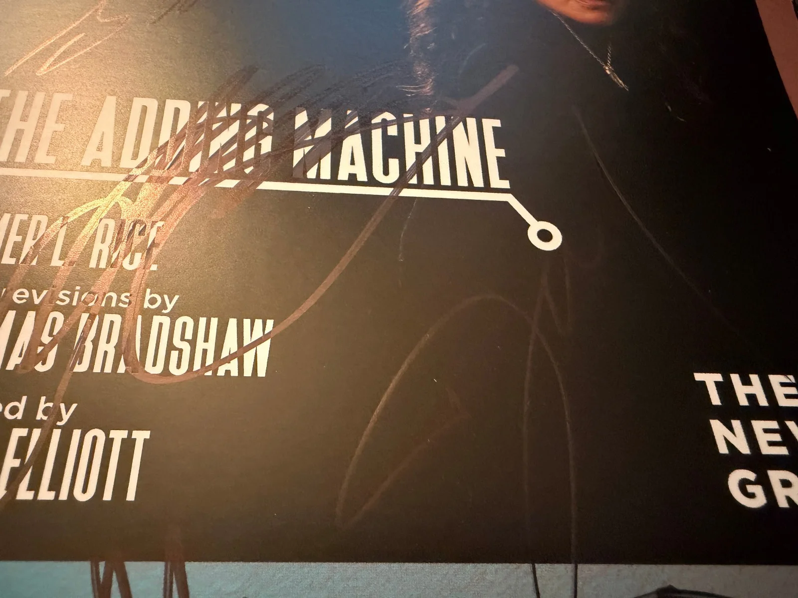 The Adding Machine Cast Signed Off Broadway Postcard 'Playbill' Jennifer Tilly +, image 3