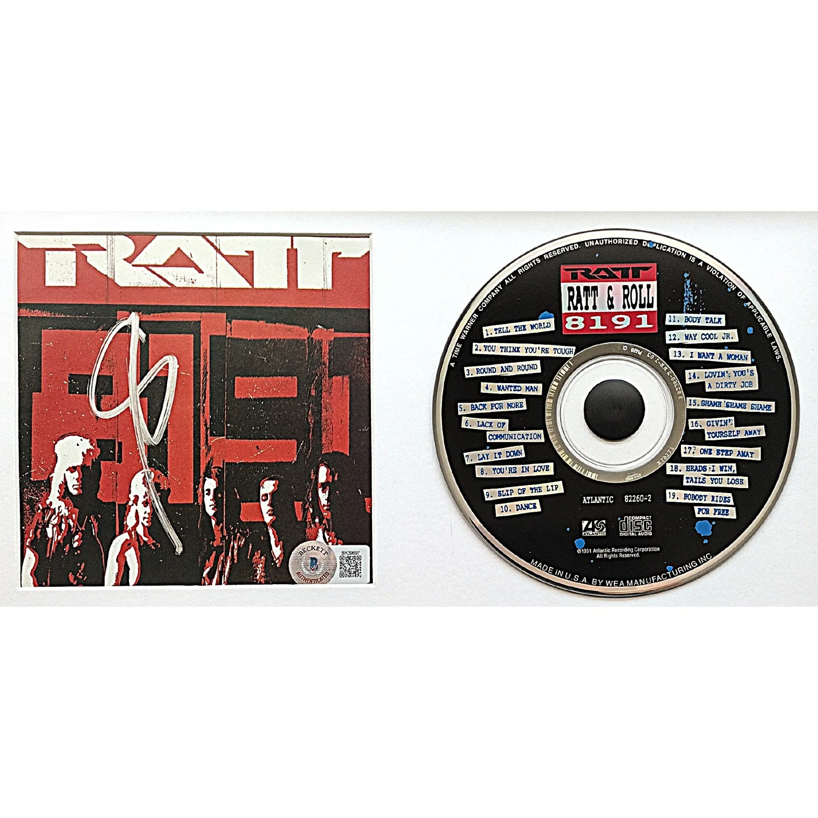 Stephen Pearcy — Stephen Pearcy Signed Ratt and Roll 8191 CD Cover Framed Album Beckett BAS COA, изображение 5