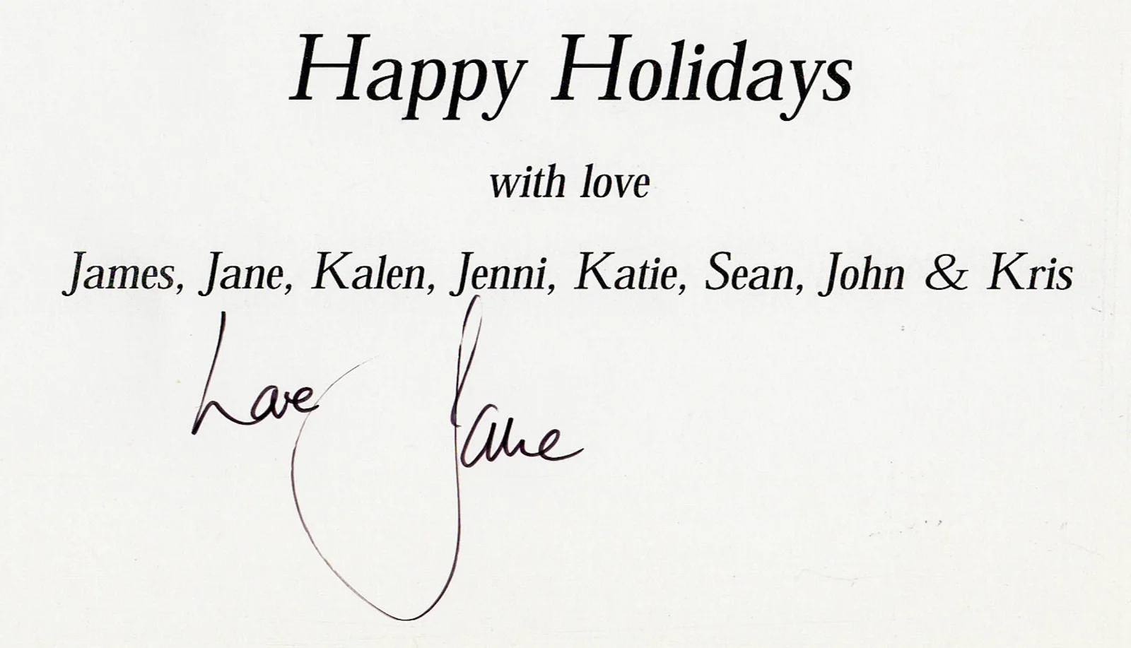 Jane Seymour Actress Autographed Signed Greeting Card AMCo COA 2296, изображение 2