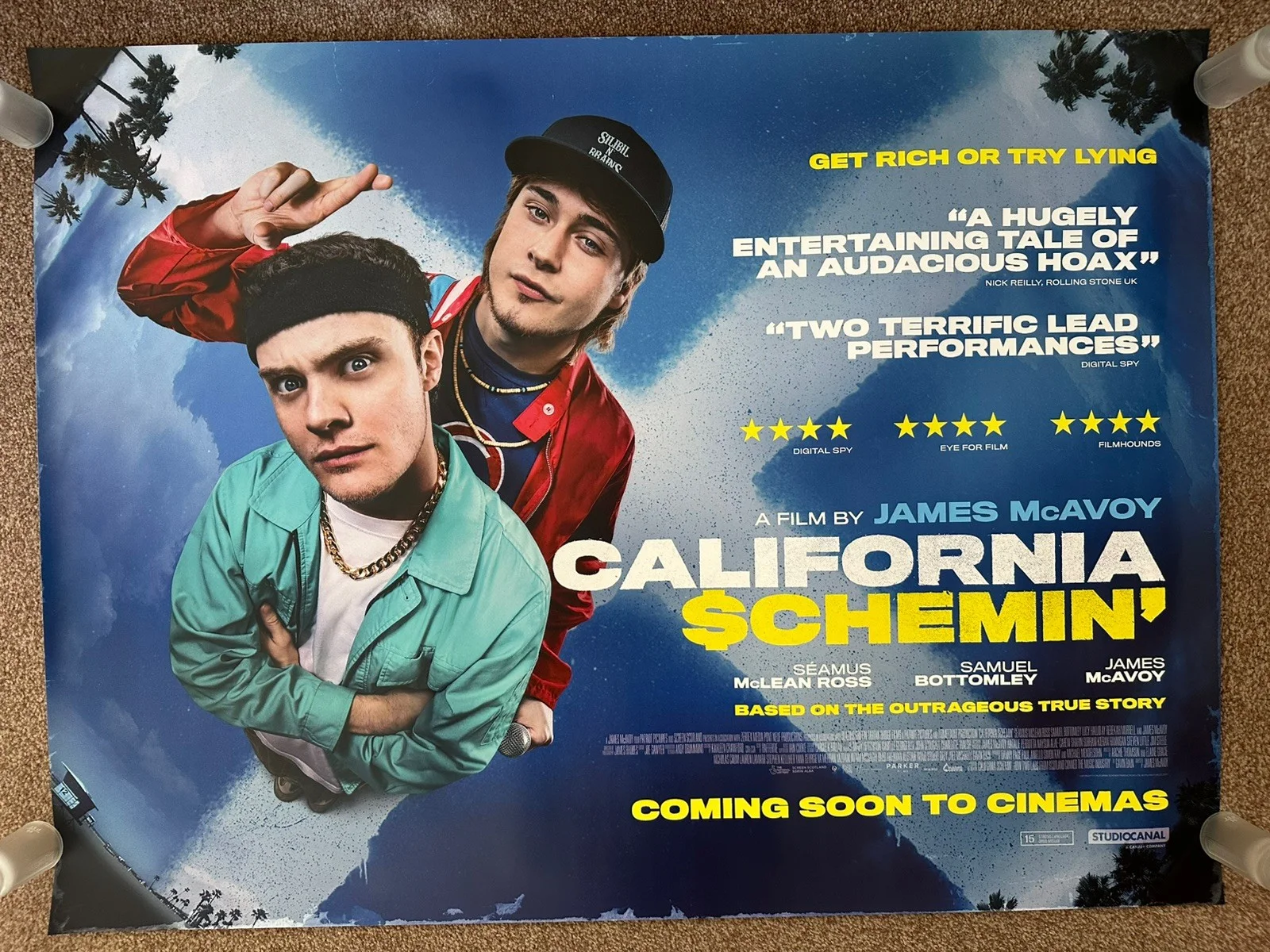 2 x California Schemin’ Original UK Double Sided Cinema Quad Poster, изображение 3