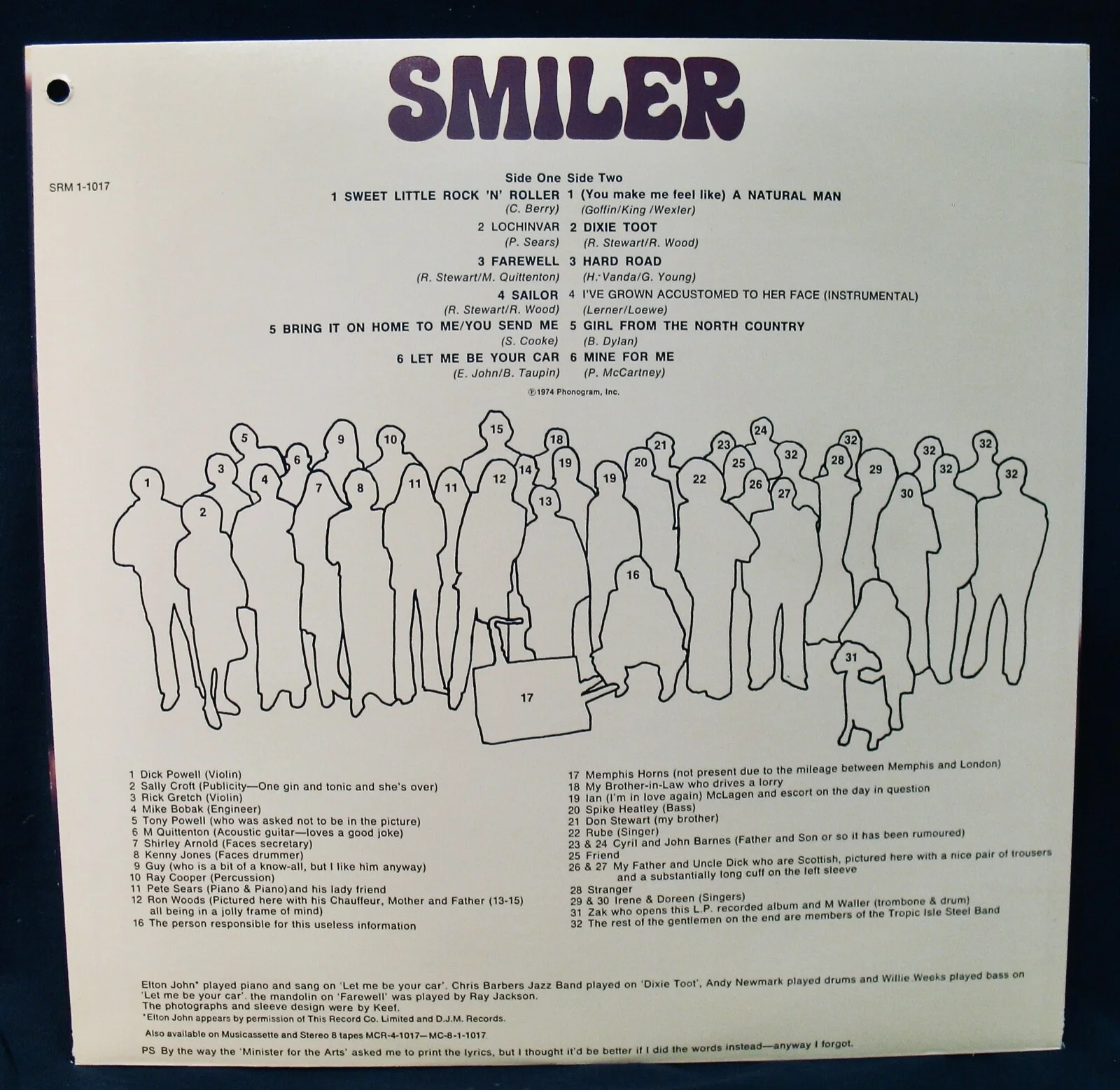 ROD STEWART Signed SMILER Album (Near Mint)~THE FACES~Sex Symbol~Ron Wood, изображение 5