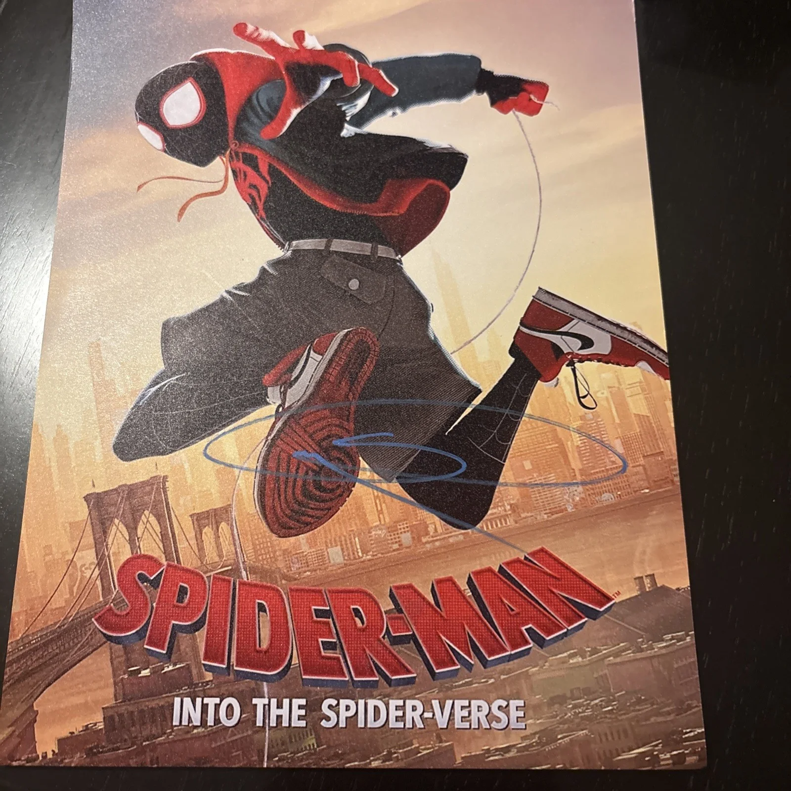 Shameik Moore Signed Spider-Man Poster 8.5x11 Into The spider-verse, изображение 3