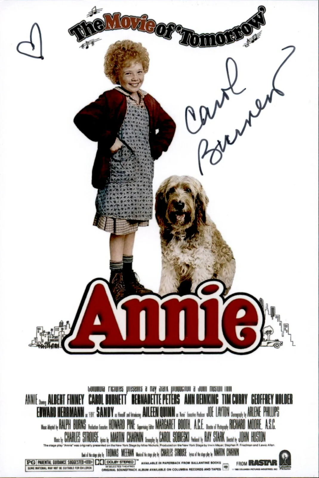 Carol Burnett — Carol Burnett Signed Autographed 4x6 Photo The Carol Burnett Show / Annie #5