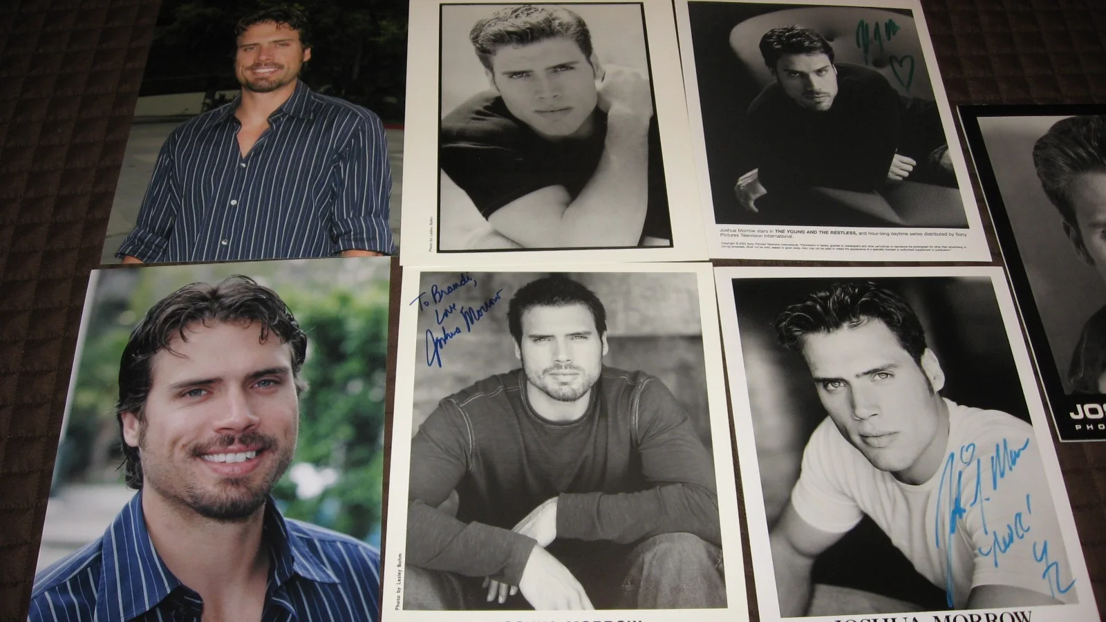 Joshua Morrow — Young & Restless Joshua Morrow Autographed Headshot Candid, Calendar & Clippings