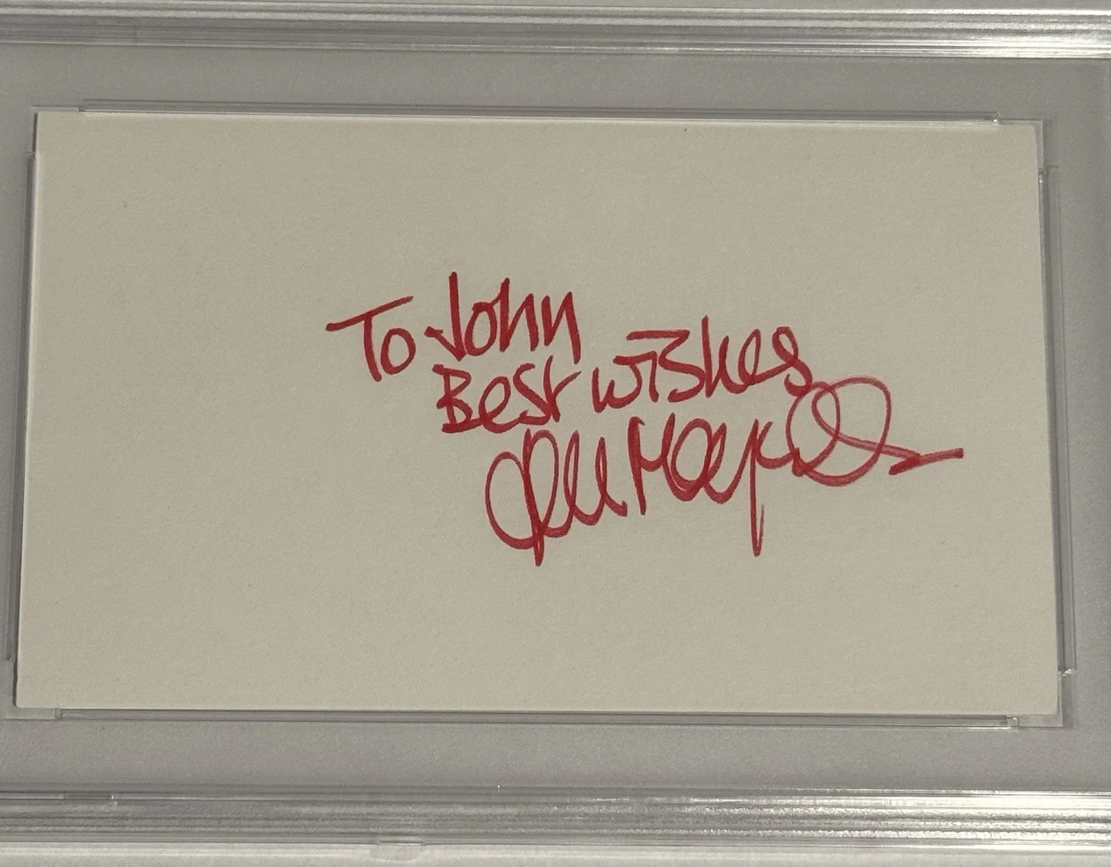 John Mayall Signed Index Card PSA Authentic Autograph Musician Songwriter, image 2