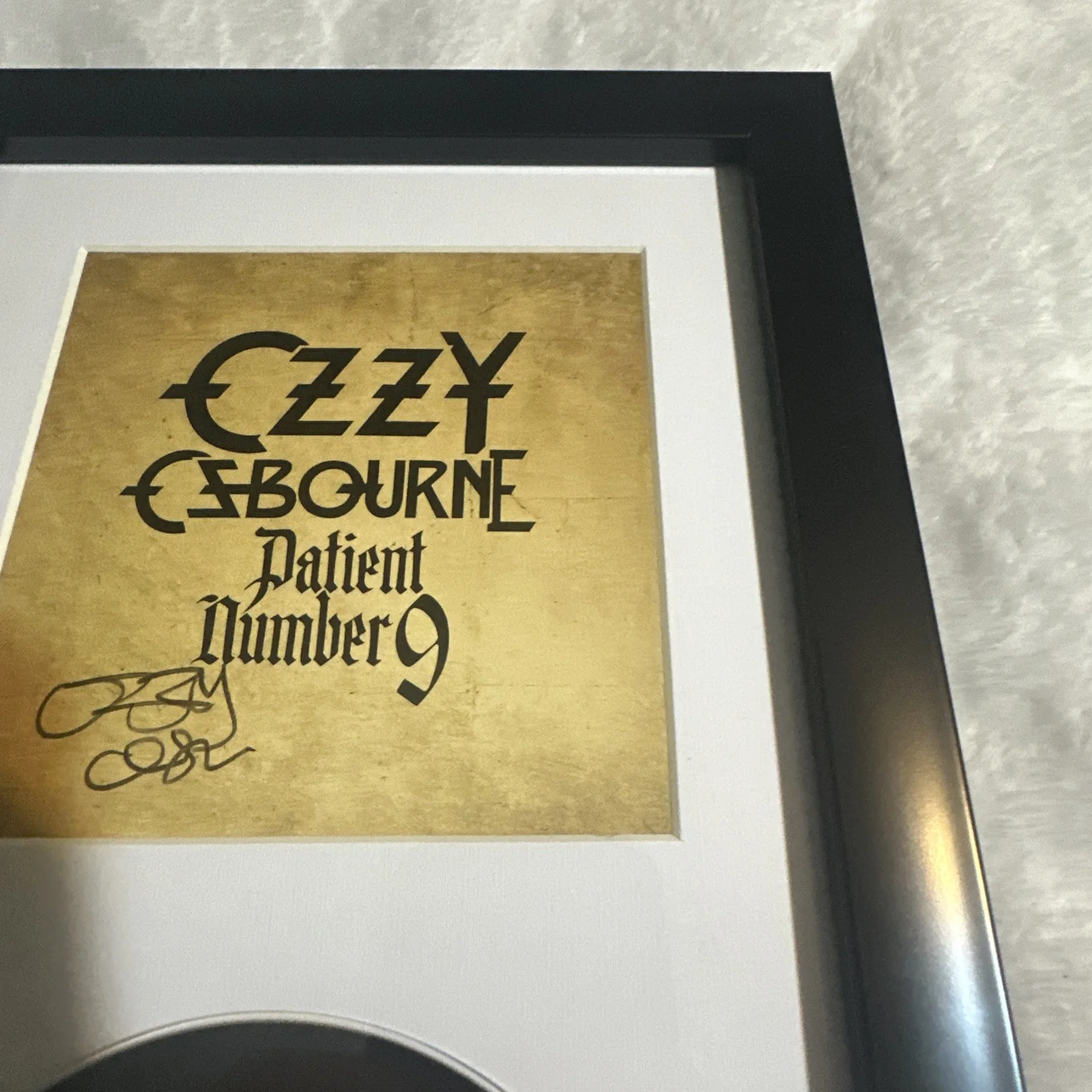 Ozzy Osbourne Patient Number 9 Signed CD Framed Autographed Rock Display, image 5