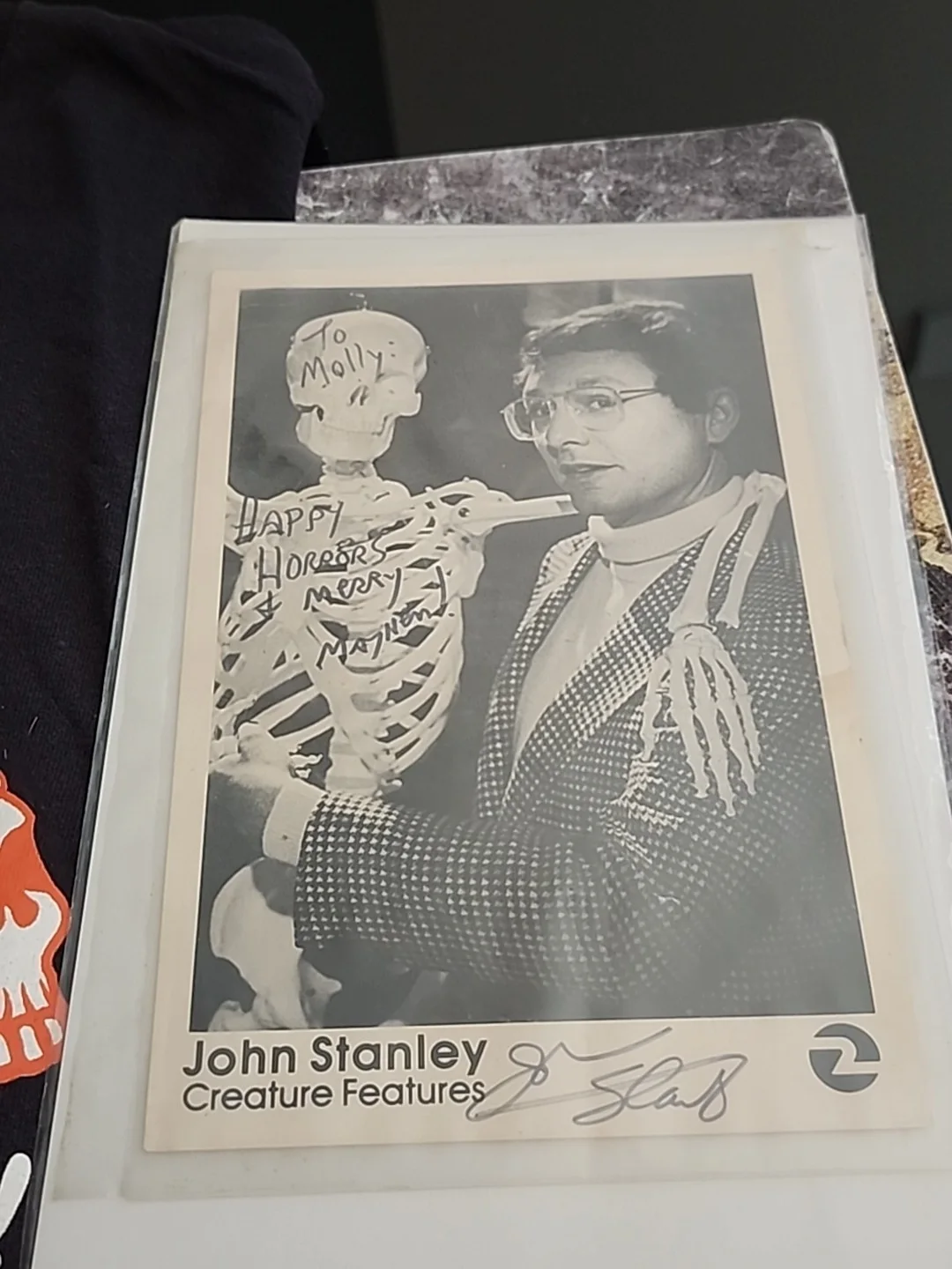 JOHN STANLEY CREATURE FEATURE AUTOGRAPH PICTURE & TEE SHIRT, image 2