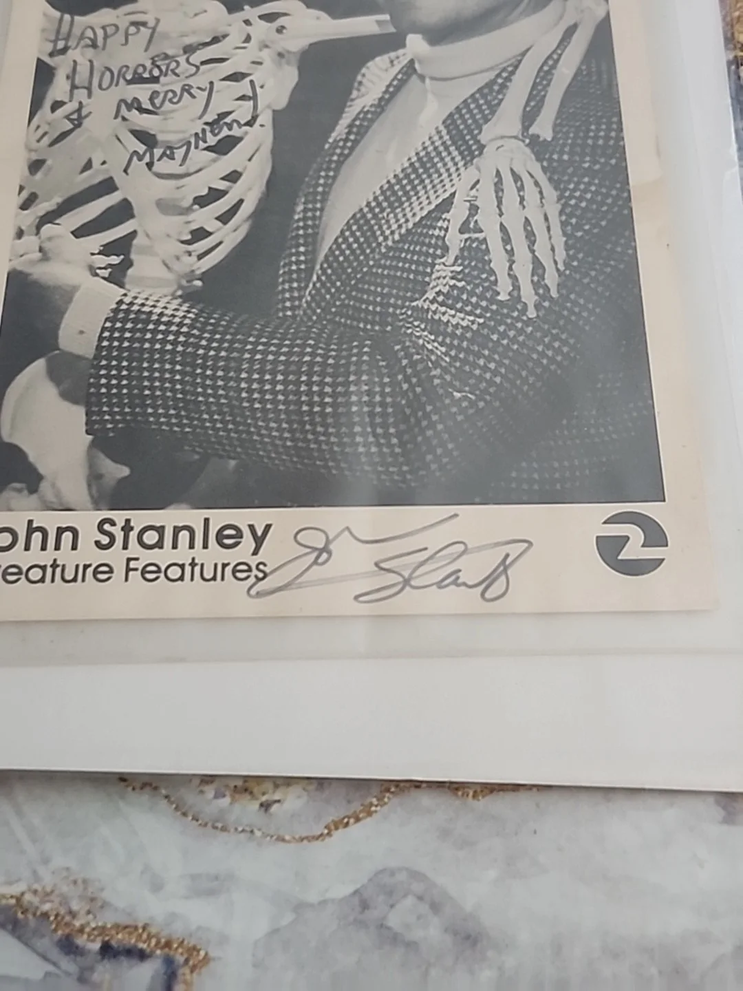JOHN STANLEY CREATURE FEATURE AUTOGRAPH PICTURE & TEE SHIRT, image 3