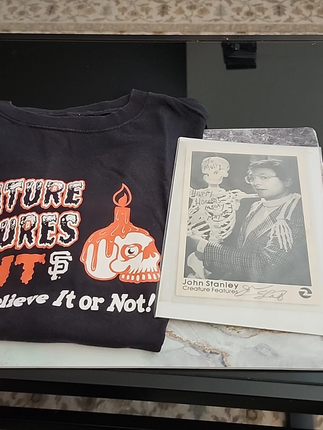 JOHN STANLEY CREATURE FEATURE AUTOGRAPH PICTURE & TEE SHIRT, image 5