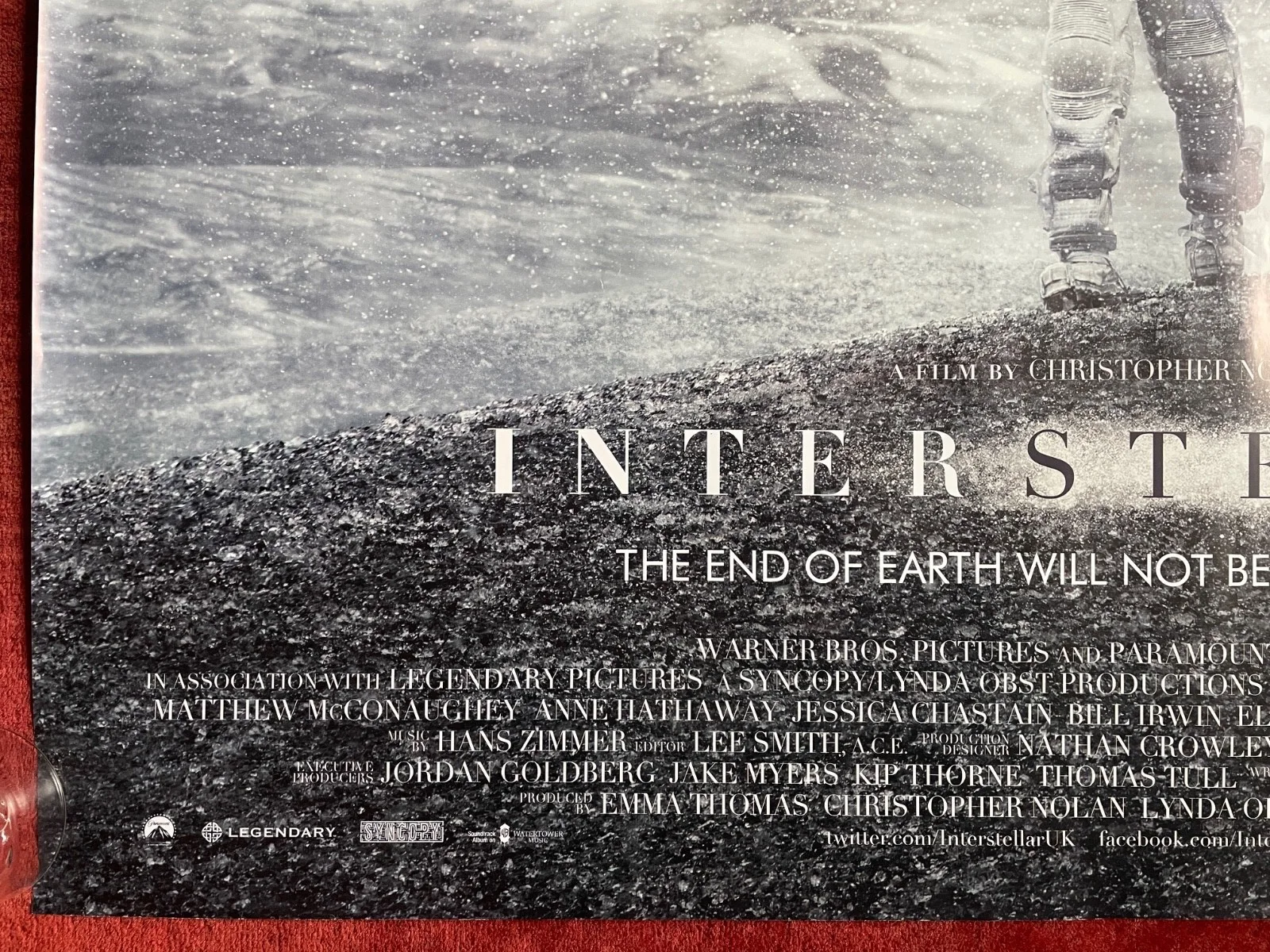 INTERSTELLAR (2014) Original First Run UK Quad Movie Poster Christopher Nolan, изображение 4