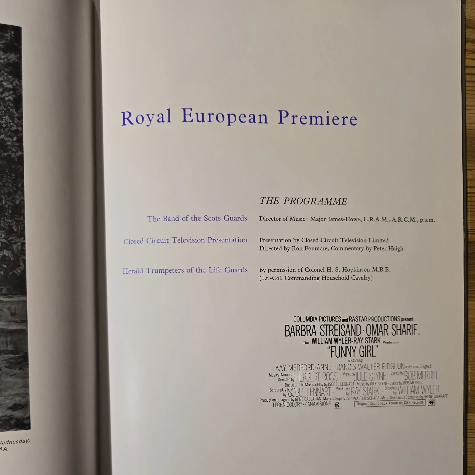 FUNNY GIRL 1969 original Royal European Premiere programme Barbra Streisand, image 4
